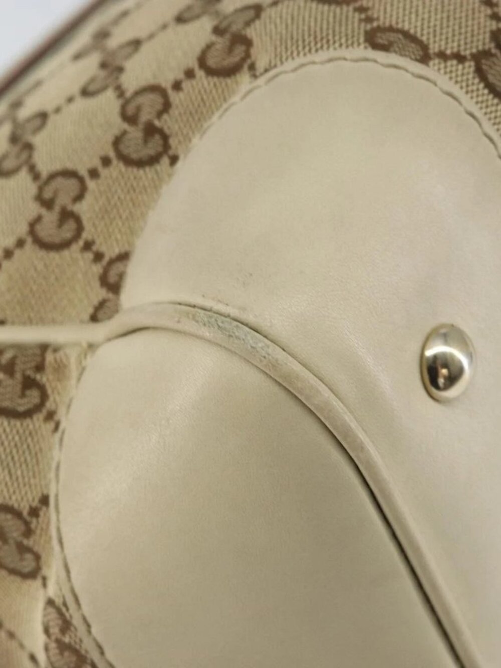 GUCCI GG Canvas Web Sherry Line Mayfair Tote Bag Beige Red 257061 Auth ep12533 - Picture 5 of 16